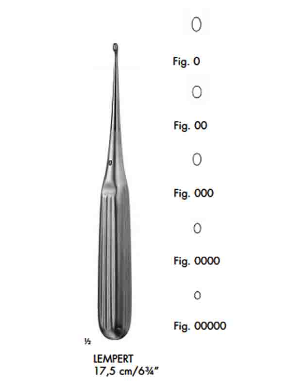 LEMPERT KEMİK KÜRETİ DÜZ 17,5CM